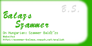 balazs szammer business card